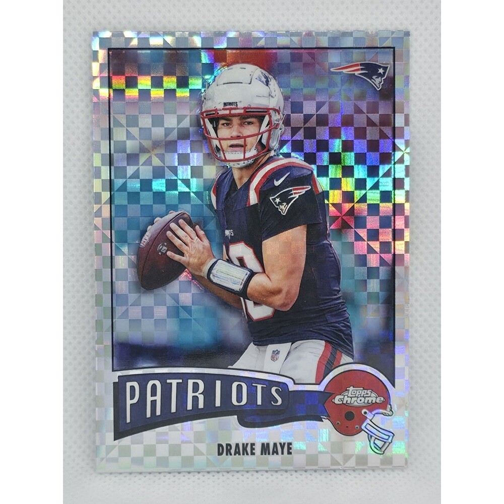 2025 Topps Chrome - 1975 Topps Drake Maye #1975-23 X-Fractor
